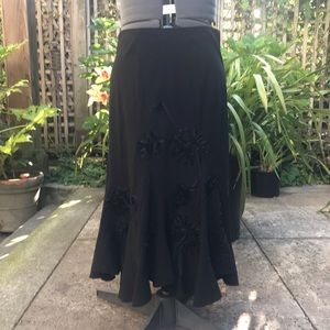Sunny Leigh Black Floral Skirt